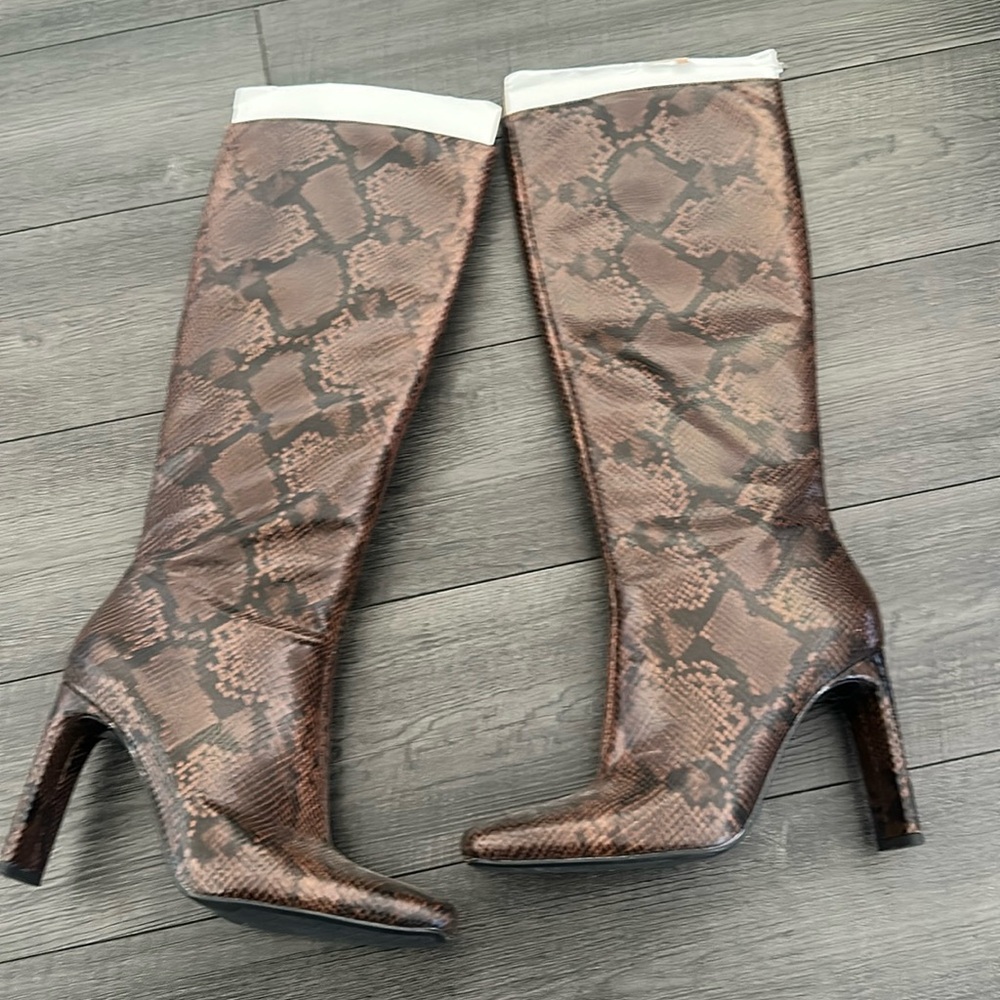 Zara snake skin boots